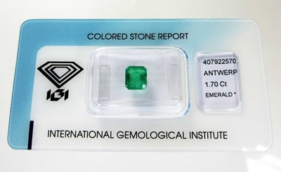 Bra Pris Certifierad Sällsynt Topp Grön Smaragd 1,70 carat Smaragd Slipning Fin Kvalitet fr Panjshir Valley Afganistan Köp Nu!
