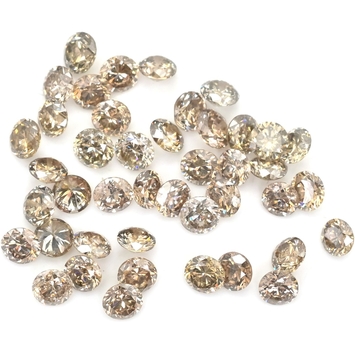 Bra Pris Parti Naturligt Fancy Brun Diamant Tot. 1,00 carat Kalibrerad 0,02 ct/st Brilliant 1,7 mm Kvalitet SI Köp Nu!