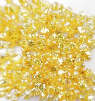 Bra Pris Parti Naturlig Gul Diamant Tot. 1,00 carat Kalibrerad 0,02 ct/st Brilliant 1,7 mm Kvalitet SI Köp Nu!