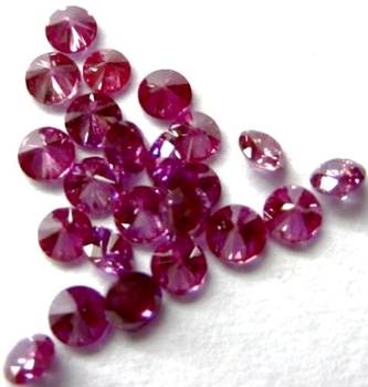 Bra Pris Parti Naturlig Purpur Rosa Diamant Tot. 1,00 carat Kalibrerad 0,04 ct/st Brilliant 2,15 mm Kvalitet SI Köp Nu!