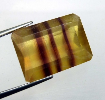 Bra Pris Fin Flerfärgad Randig Flourit 18,09 carat Oktagon Slipning från Argentina Köp Nu!