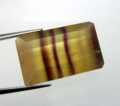 Bra Pris Fin Flerfärgad Randig Flourit 26,41 carat Oktagon Slipning från Argentina Köp Nu!