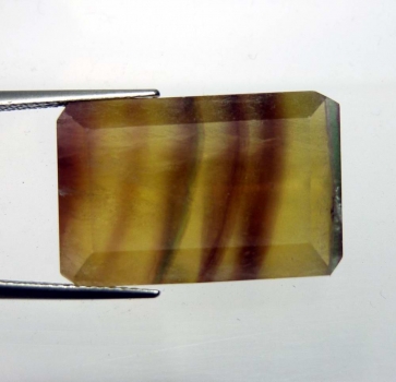Bra Pris Fin Flerfärgad Randig Flourit 30,77 carat Oktagon Slipning från Argentina Köp Nu!