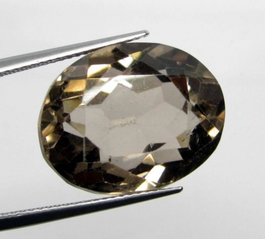 Bra Pris Mycket Fin Kvalitet Rök kvarts 23,48 carat Oval Slipning Topp Lyster från Brasilien Köp Nu!