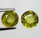 Bra Pris Parti 2 st Lystrande Gulgrön Sphene (Titianit) 1,66 carat Rund Slipad Mycket Fin Kvalitet från Madagaskar Köp Nu!