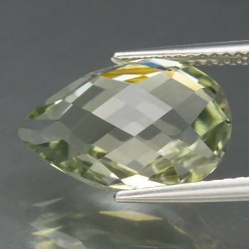 Good Price Very Beutiful Prasiolite (Green Amethyst) 5,18 carat Pear Checkerboard Cut Nice Luster fr Brazil Purchase Now!