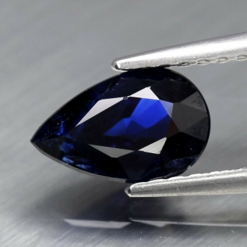 Bra Pris Obehandlad Sällsynt Vacker Djup Blå Safir 1,18 carat Dropp Slipning från Madagaskar Köp Nu!