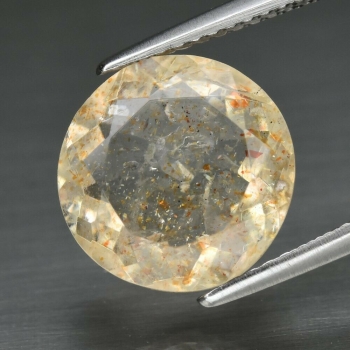 Bra Pris Certifierad Mycket Sällsynt Gul "Konfetti" Solsten 5,15 carat Rund Fasett Fin Lyster från  Afrika Köp Nu!