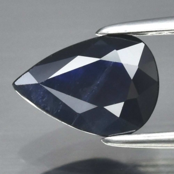Bra Pris  Fin Kvalitet Djup Blå Safir 1,30 carat Dropp Slipning Härlig Färg&Lyster från Tanzania Köp Nu!