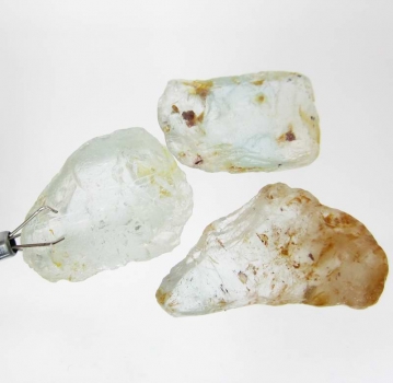 Good Price Parcel 3 pcs Nice Quality Rough&Uncut Topaz 112 carat Natural Crystal Fluvial Material from Brazil Purchase Now!