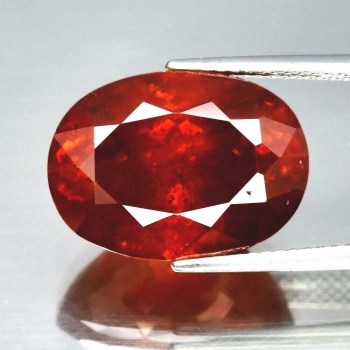 Bra Pris Certifierad Orange Sfalerit 17,10 carat Oval Slipning Samlarsten med Härlig Lyster från Spanien Köp Nu!