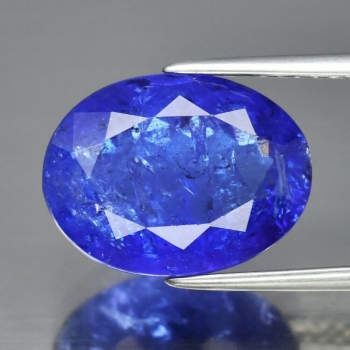Good Price Big Nice Vivid Violet Blue Tanzanite 6,37 carat Oval Nice Luster & SI Quality fr Tanzania Purchase Now!