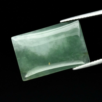 Bra Pris Mycket Fin Kvalitet Burmesisk Grön Jadeit Jade 11,06 carat Rektangel Cabochon Slipning Fin Färg & Translucent Köp Nu!