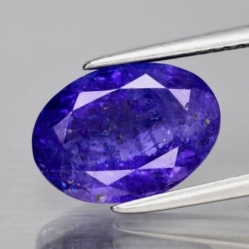 Bra Pris Stor Fin Intensiv Violett Blå Tanzanit 4,90 carat Oval Fin Lyster & SI Kvalitet fr Tanzania Köp Nu!