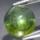 Bra Pris Certifierad Sällsynt Grön Turmalin Kattöga 2,18 carat Rund Cabochon Transparent Skarpt Öga från Mozambique Köp Nu!