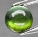 Bra Pris Certifierad Sällsynt Grön Turmalin Kattöga 2,18 carat Rund Cabochon Transparent Skarpt Öga från Mozambique Köp Nu!