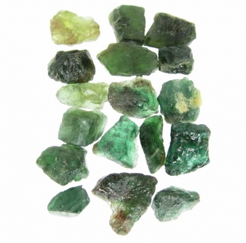 Bra Pris Parti 17 st Fin Rå Oslipad Grön Apatit 129,00 carat Naturlig Kristall från Madagaskar Köp Nu!
