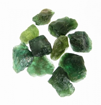 Bra Pris Parti 10 st Fin Rå Oslipad Grön Apatit 75,50 carat Naturlig Kristall från Madagaskar Köp Nu!