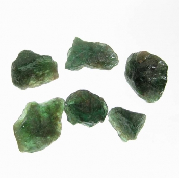 Bra Pris Parti 6 st Fin Rå Oslipad Grön Apatit 49,25 carat Naturlig Kristall från Madagaskar Köp Nu!