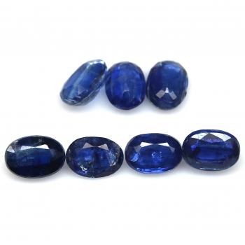 Bra Pris Parti 7 st Topp Kungsblå Kyanit 7,28 carat Oval Slipning Fin Lyster från Sri Lanka Köp Nu!