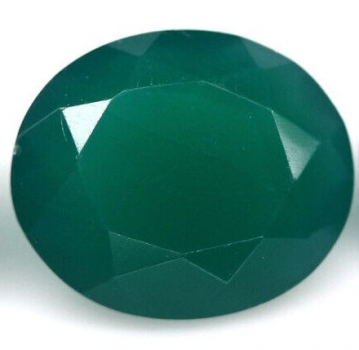 Bra Pris Mycket Vacker Skarp Grön Agat 4,21 carat Oval Fasett Slipning från Botswana Afrika Köp Nu!