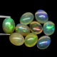 Bra Pris Parti 9 st Topp Lyster Etiopisk Opal 7,49 carat Oval Cabochon Slipning Transparant Mycket Fin Kvalitet Köp Nu!