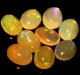 Bra Pris Parti 9 st Topp Lyster Etiopisk Opal 7,49 carat Oval Cabochon Slipning Transparant Mycket Fin Kvalitet Köp Nu!