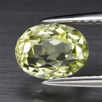 Bra Pris Mycket Sällsynt Gröngul Sillimanit (Fibrolit) 1,63 carat Oval Slipad från Afrika Mycket Fin Kvalitet Köp Nu!