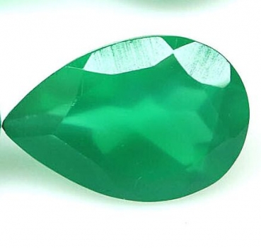 Bra Pris Mycket Vacker Skarp Grön Agat 0,98 carat Dropp Fasett Slipning från Botswana Afrika Köp Nu!