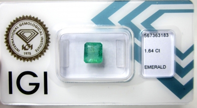 Bra Pris Certifierad Mycket Sällsynt Etiopisk Blåaktigt Grön Smaragd 1,64 carat Oktagon Slipning Fin Kvalitet & Lyster Köp Nu!