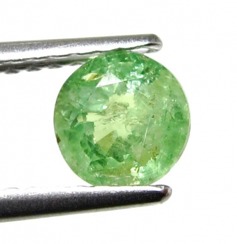 Bra Pris Mycket Fin Kvalitet Sällsynt Gulaktigt Grön Demantoid Granat 0,79 carat Rund Slipad Topp Lyster från Namibia Köp Nu!