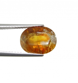 Bra Pris Mycket Sällsynt Gulaktigt Orange Sfalerit 4,05 carat Oval Slipning Mycket Bra Lyster & Kvalitet från Spanien Köp Nu!