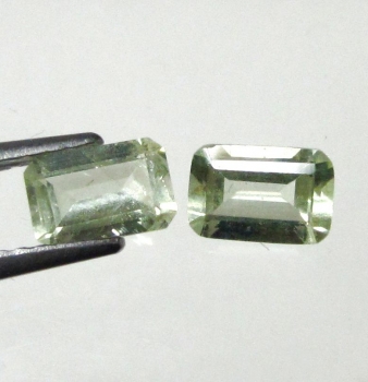 Bra Pris Parti 2 st Mycket Vacker Gulaktig Grön Heliodor (Beryll) 0,94 carat Oktagon Slipning Fin Kvalitet fr Madagaskar Köp Nu!