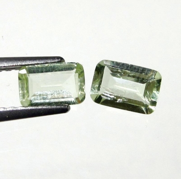 Bra Pris Parti 2 st Mycket Vacker Gulaktig Grön Heliodor (Beryll) 0,86 carat Oktagon Slipning Fin Kvalitet fr Madagaskar Köp Nu!