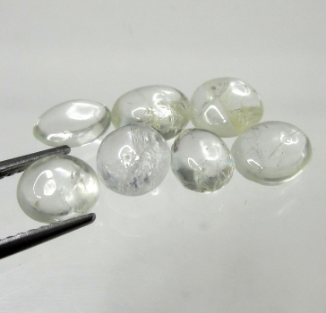 Good Price Parcel 7 pcs Very Rare Forsterite 6,38 carat Oval/Semi-round Cabochon Collector Stone from Burma Purchase Now!
