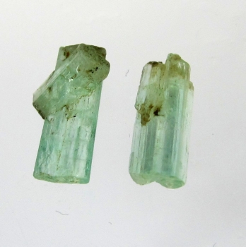 Parcel 2 pcs Rough Bluish Green Emerald Crystal 2,27 carat Natural Crystal Transparent-Translucent Afghanistan Purchase Now!