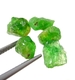 Bra Pris Parti 5 st Mycket Sällsynt Intensiv Grön Tsavorit Granat 7,52 carat Naturlig Kristall Topp Kvalitet från Tanzania Köp Nu!