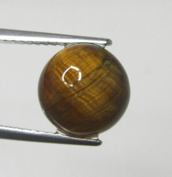 Bra Pris Mycket Fin Tigeröga 3,41 carat Rund Cabochon Bra Kvalite & Färg Mönster från Indien Köp Nu!