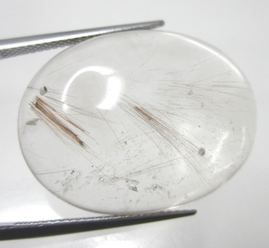 Good Price Big Nice Interesting Rutile Quarts 30,88 carat Oval Cabochon from Brazil Purchase Now!