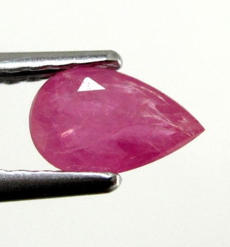 Good Price Very Nice Pinkish Red - Purple Red Ruby 0,49 carat Pear Cut Nice Luster & Price Worthy Quality from Madagascar Purchase Now!