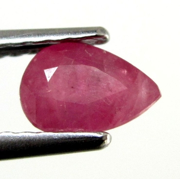 Good Price Very Nice Pinkish Red - Purple Red Ruby 0,54 carat Pear Cut Nice Luster & Price Worthy Quality from Madagascar Purchase Now!