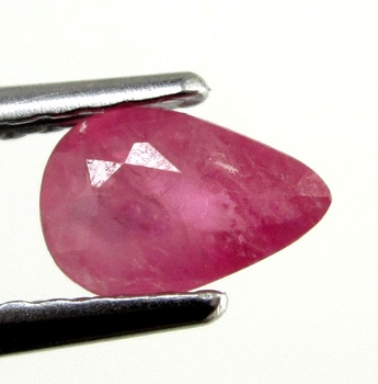 Good Price Very Nice Pinkish Red - Purple Red Ruby 0,47 carat Pear Cut Nice Luster & Price Worthy Quality from Madagascar Purchase Now!