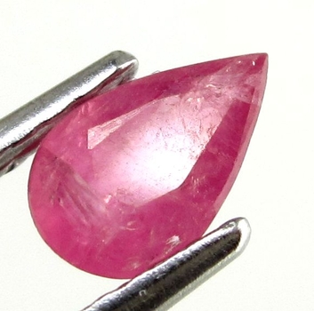 Good Price Very Nice Pinkish Red - Purple Red Ruby 0,50 carat Pear Cut Nice Luster & Price Worthy Quality from Madagascar Purchase Now!