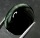 Bra Pris Sällsynt Grönaktigt Blå Indigolit (Turmalin) Kattöga 9,18 carat Oval Cabochon Skarpt Öga från Mozambique Köp Nu!