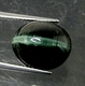 Bra Pris Sällsynt Grönaktigt Blå Indigolit (Turmalin) Kattöga 9,18 carat Oval Cabochon Skarpt Öga från Mozambique Köp Nu!