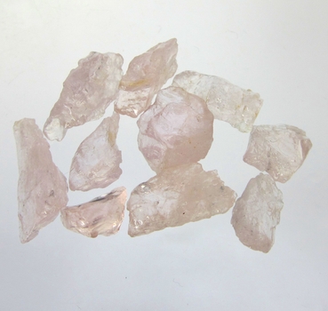 Good Price Parcel 10 pcs Very Nice Colour Morganite (Pink Beryl) 26,59 carat Natural Crystal Very Good Quality from Nigeria Purchase Now!