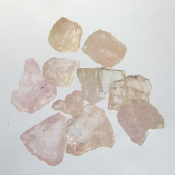Good Price Parcel 10 pcs Very Nice Colour Morganite (Pink Beryl) 16,95 carat Natural Crystal Good - Very Good Quality from Nigeria Purchase Now!