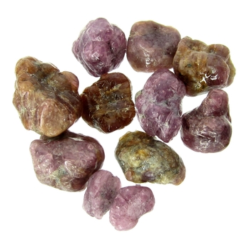 Bra Pris Parti 10 st Intresant Purpur Röd Rubin (Korund) 70,35 carat Naturlig Kristall/Nuggets Bra Kvalitet Fin Färg från Kashmir Pakistan Köp Nu!