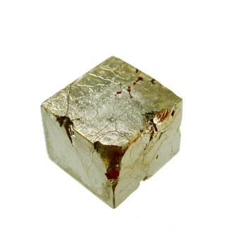 Bra Pris Mycket Intressant Samlarobjekt Pyrit (Svavelkis) 8,70 gram Naturlig Kubisk Kristall från Navajun, La Rioja, Spanien Köp Nu! 