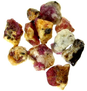 Bra Pris Parti 10 st Sällsynt Purpur Röd Rubin 35,86 carat Naturlig Kristall i Matrix Fin Kvalitet & Färg från Jagdlek Afganistan Köp Nu!